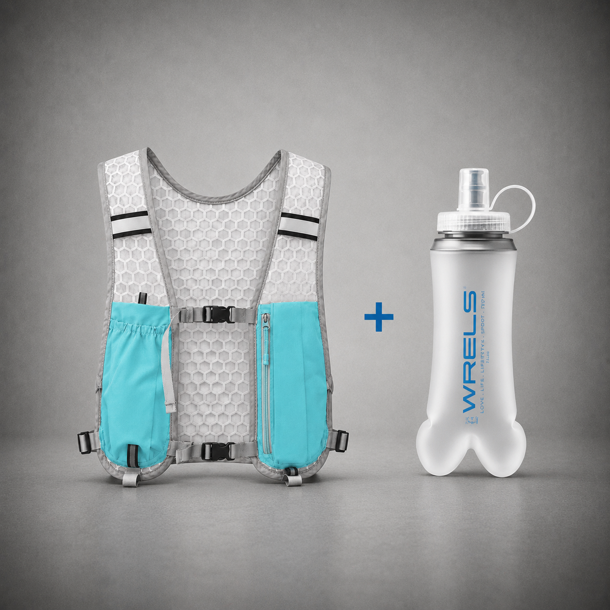 NexxtRun Premium Laufset – Laufweste & faltbare WRELLS Soft Flask