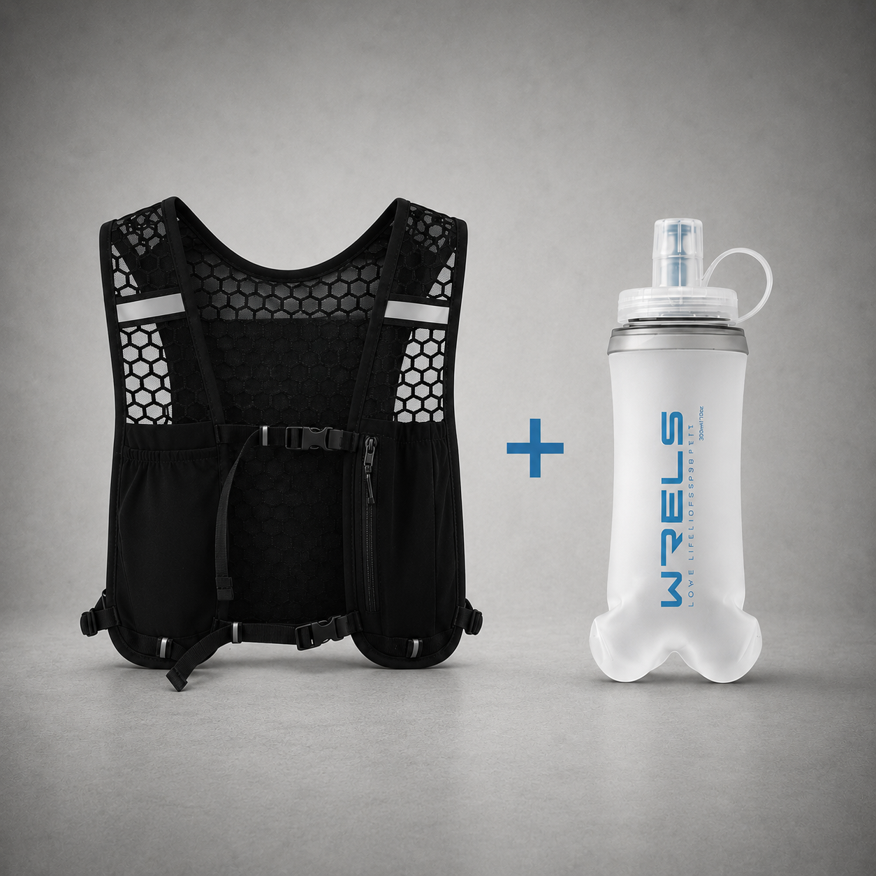 NexxtRun Premium Laufset – Laufweste & faltbare WRELLS Soft Flask